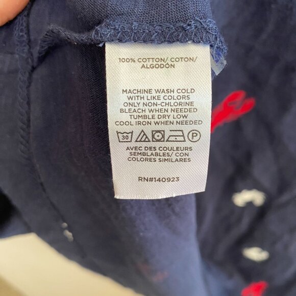 Loft Women’s Navy Lobster Crab Print V-Neck Tee XL Comfortable Coastal Style - Picture 4 of 6